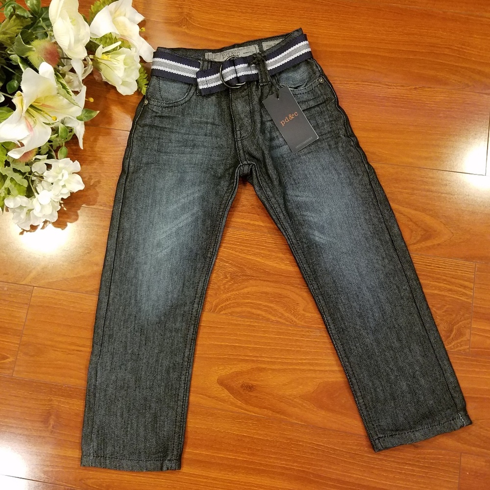 PD&C Toddler Slim Straight Jeans Belt 2T